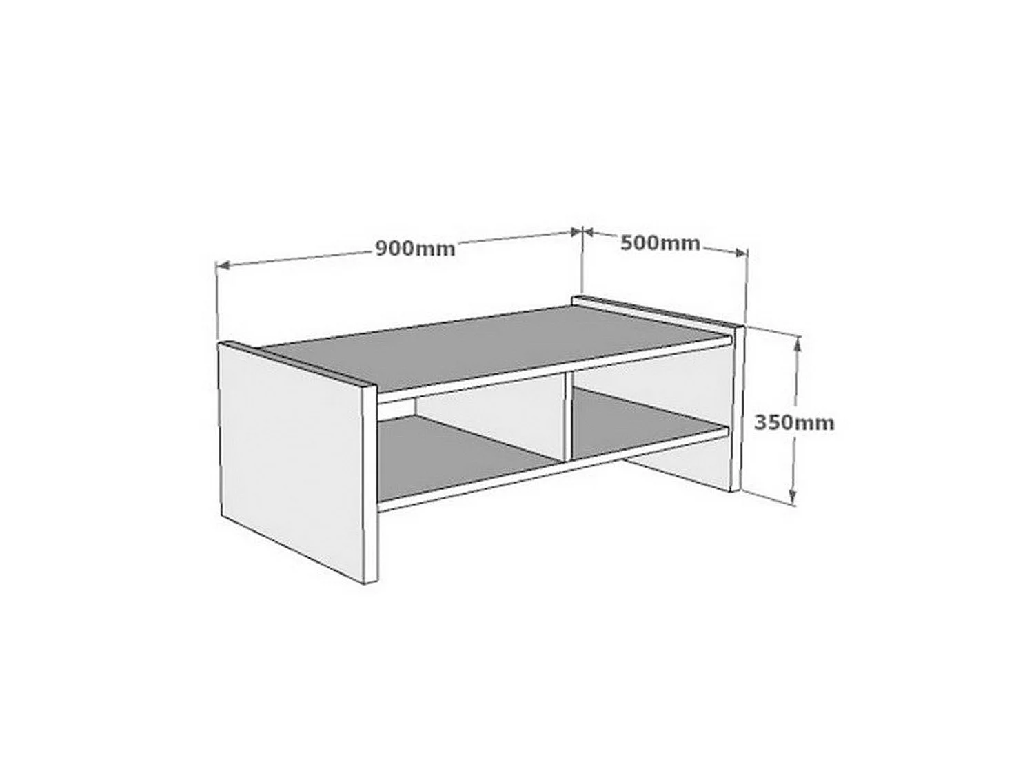 Tables basses niger fabriquées en bois en couleur nogal. 90x35x50cm