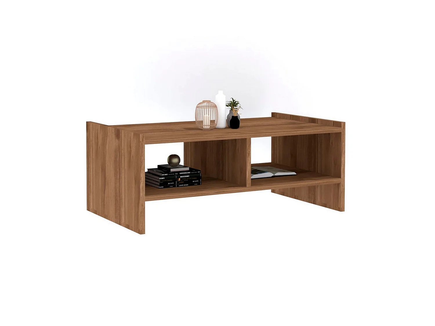 Tables basses niger fabriquées en bois en couleur nogal. 90x35x50cm