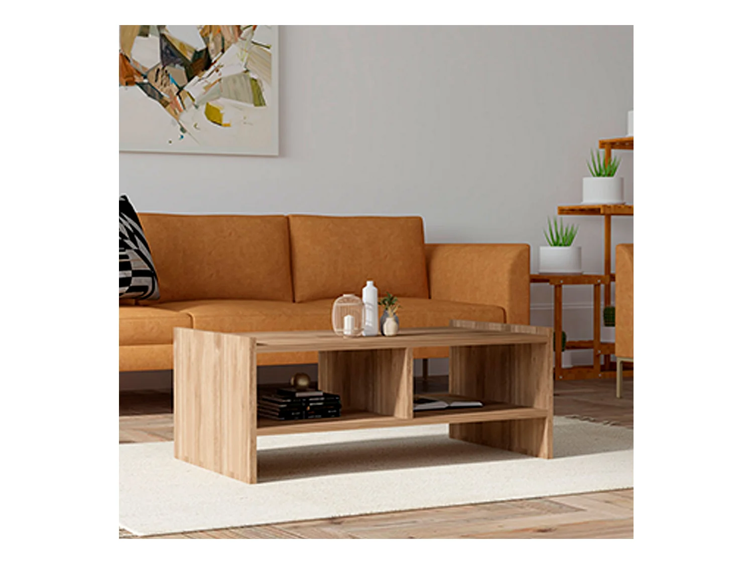 Tables basses niger fabriquées en bois en couleur nogal. 90x35x50cm