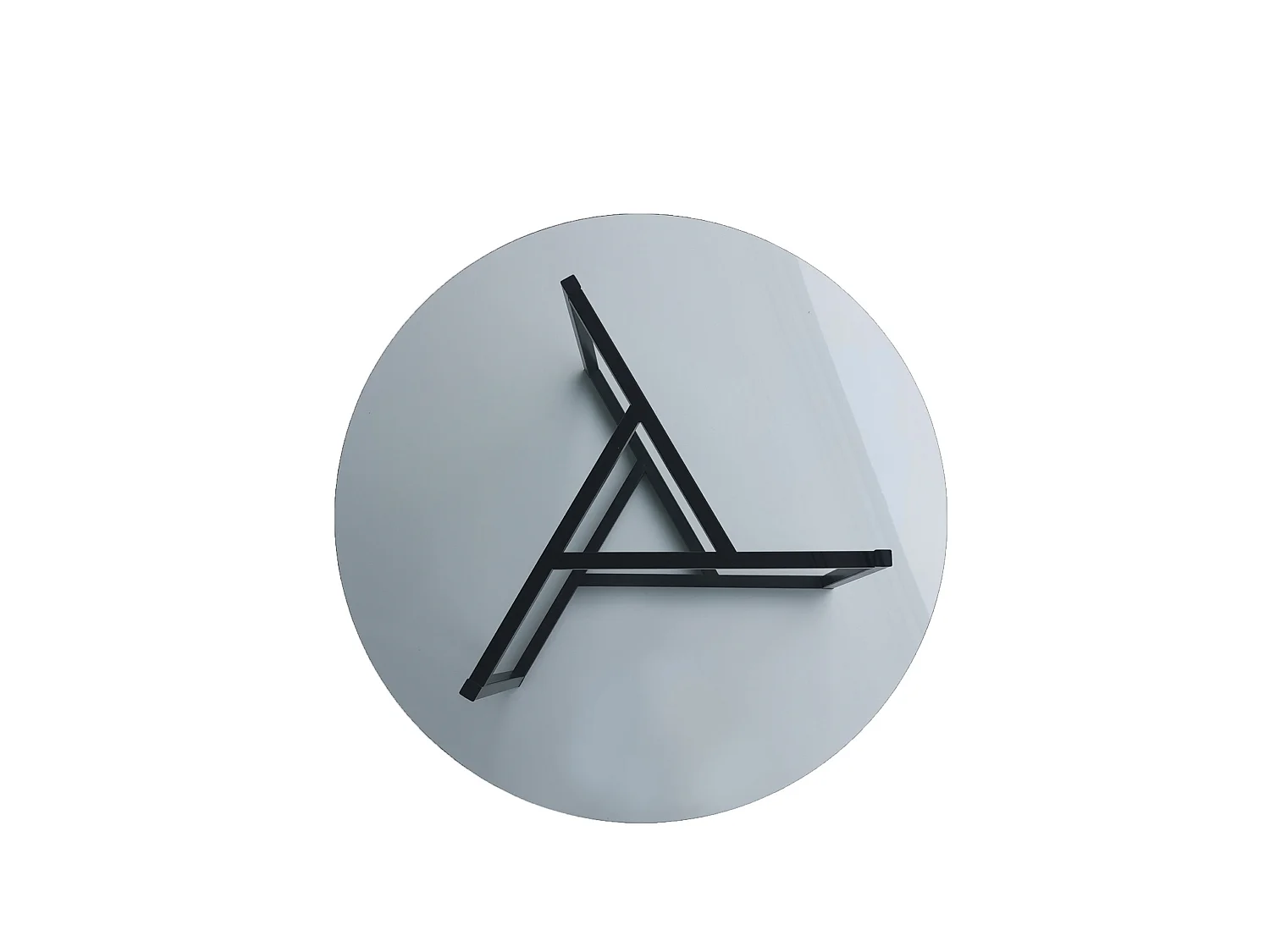 Tables basses rhin ronde structure métallique en couleur noir uni. 75x42x75cm