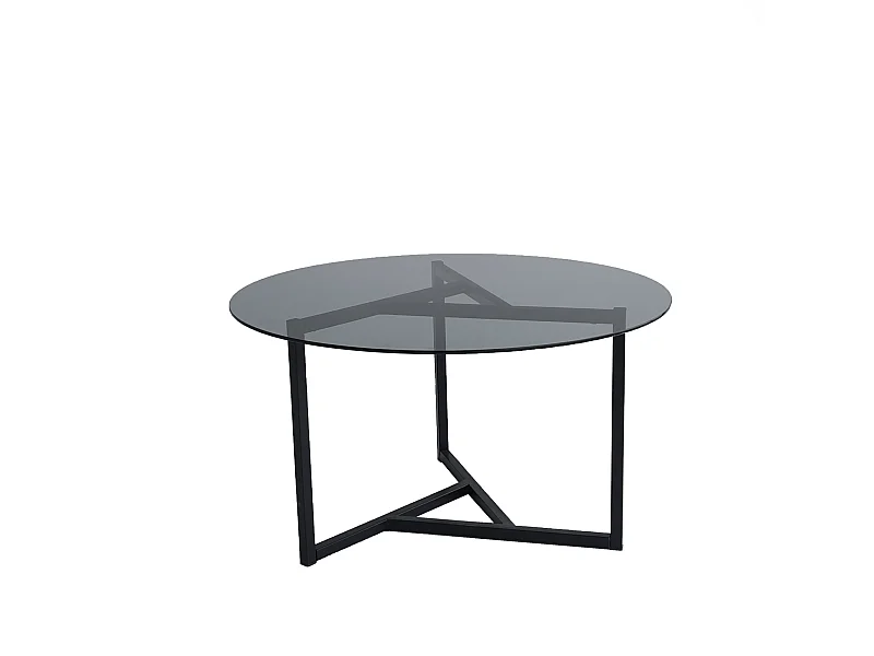 Mesa de centro redonda estructura de metal wellhome.