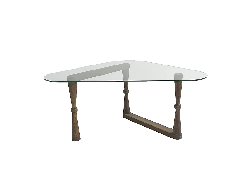 Mesa auxiliar,100% pine solid wood, color nogal