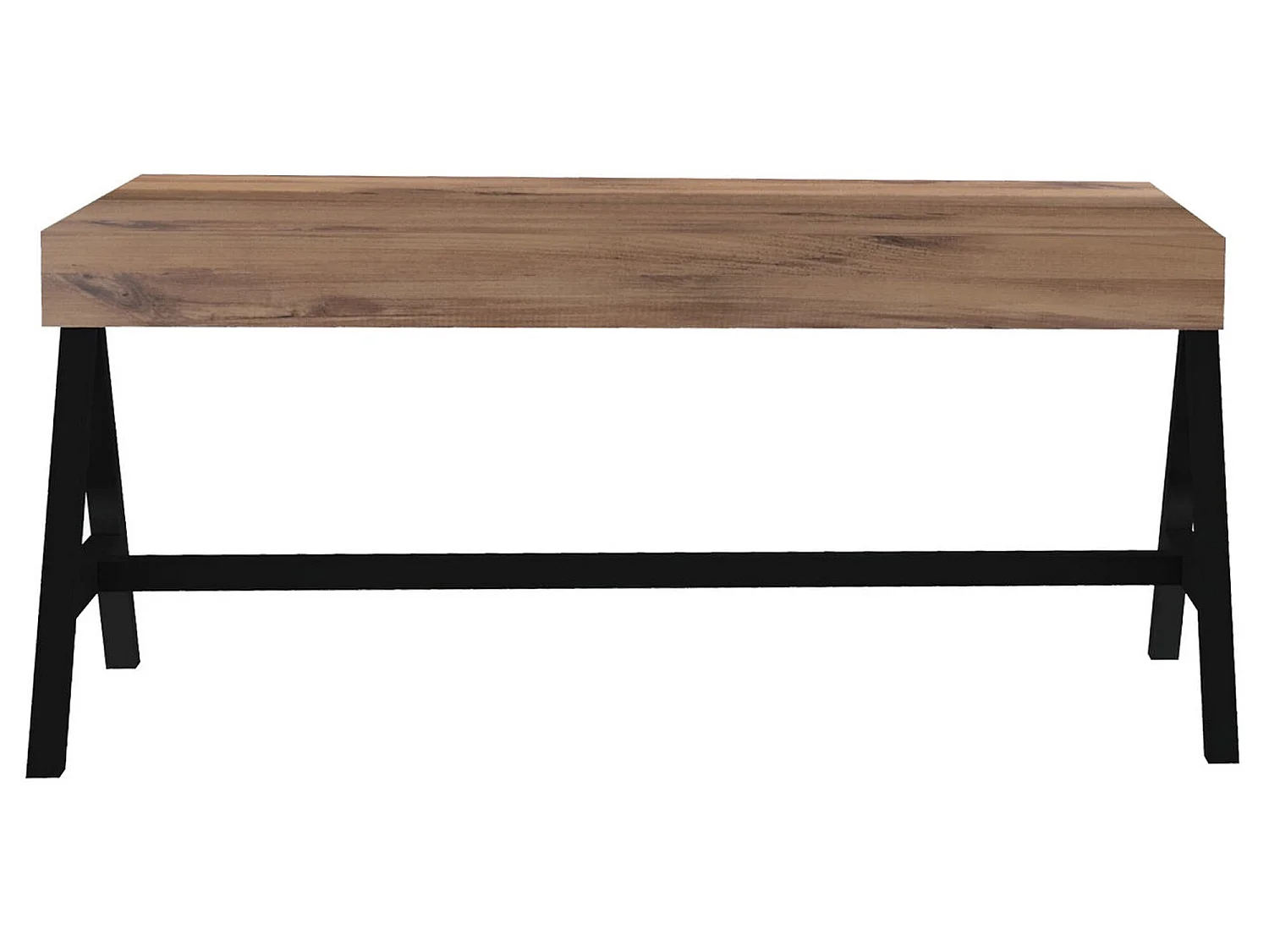 Table d’appoint tajo design panneau de particules plaqué mélaminé en couleur atlantic noir. 105x48x53cm