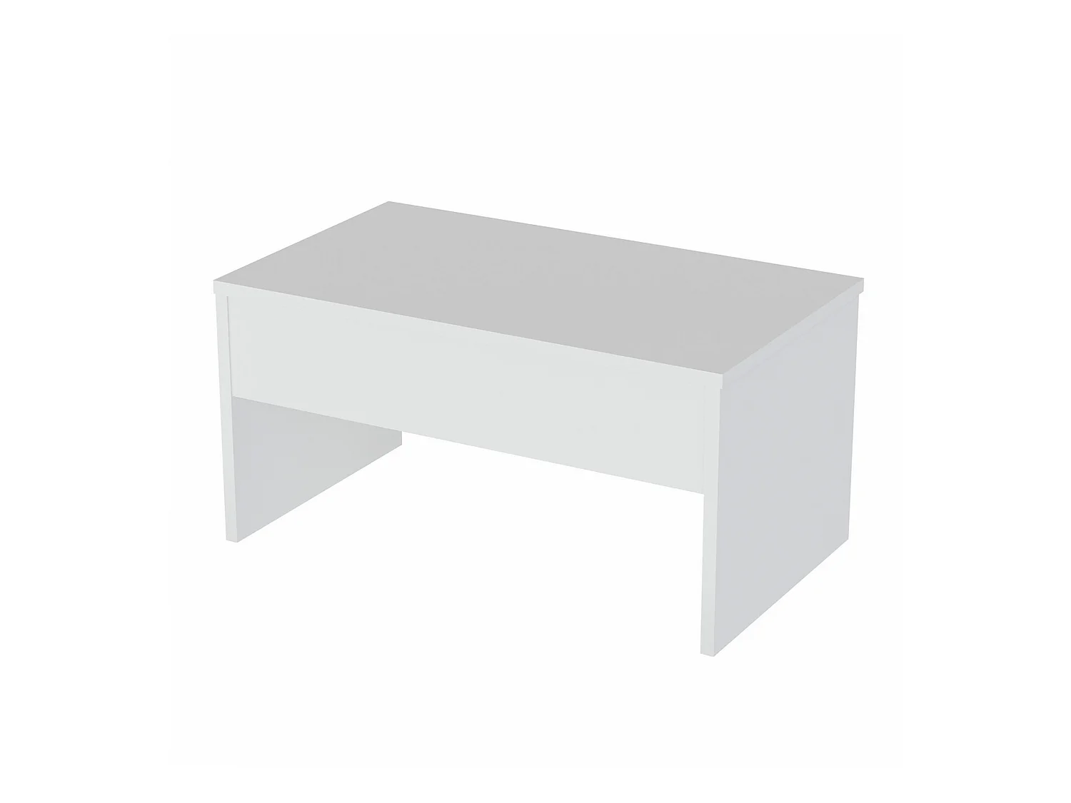 Table d’appoint sena design panneau de particules plaqué mélaminé en couleur blanc. 90x52x45cm