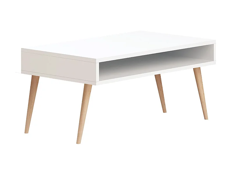 Mesa auxiliar,100% tablero de aglomerado rechapado en melamina, color blanco