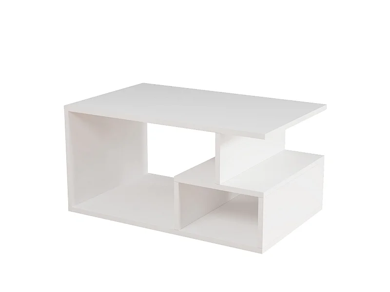 Mesa auxiliar,100% tablero de aglomerado rechapado en melamina, color blanco
