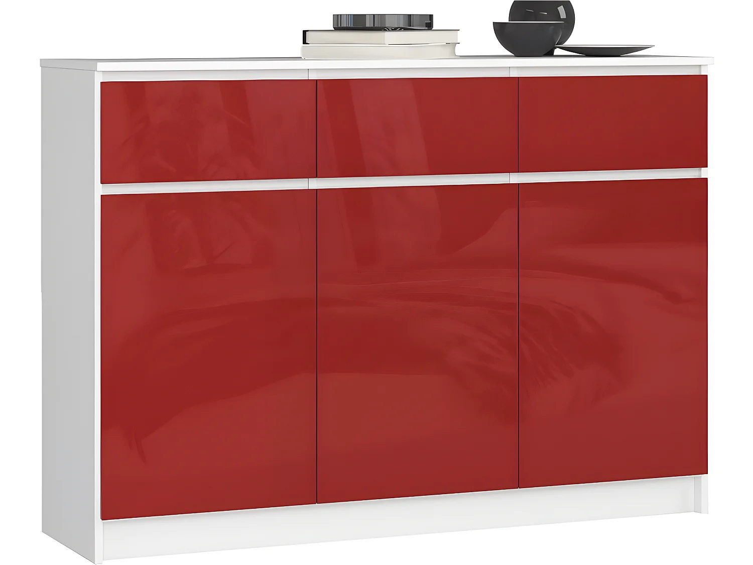 GRACE - Buffet de salle à manger - 140x99x40 cm - 3 tiroirs+3 portes - Meuble de salon