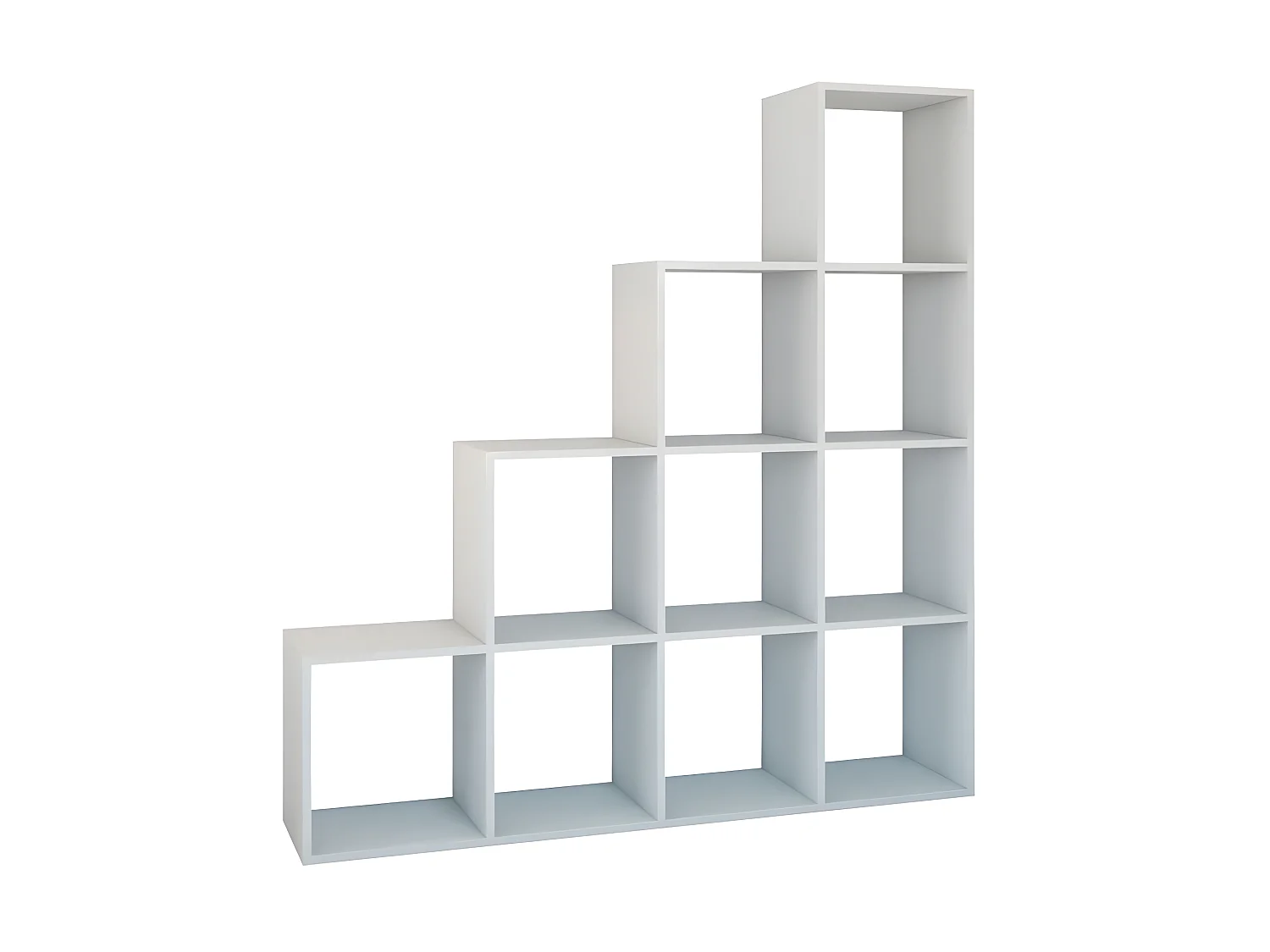 SALERNO | Estante para escalera moderno 10 nichos / compartimentos / cubos 30x153x153 cm | Librería moderna Armario de almacenamiento