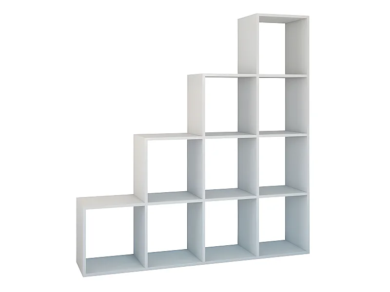 SALERNO | Scaffale scala moderna 10 nicchie / scomparti / cubi 30x153x153 cm | Libreria moderna Mobile contenitore
