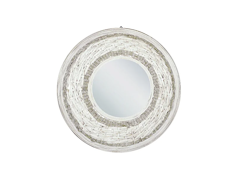 Espelho SOLEDAD 61 cm 61 cm Madeira de bambu Branco