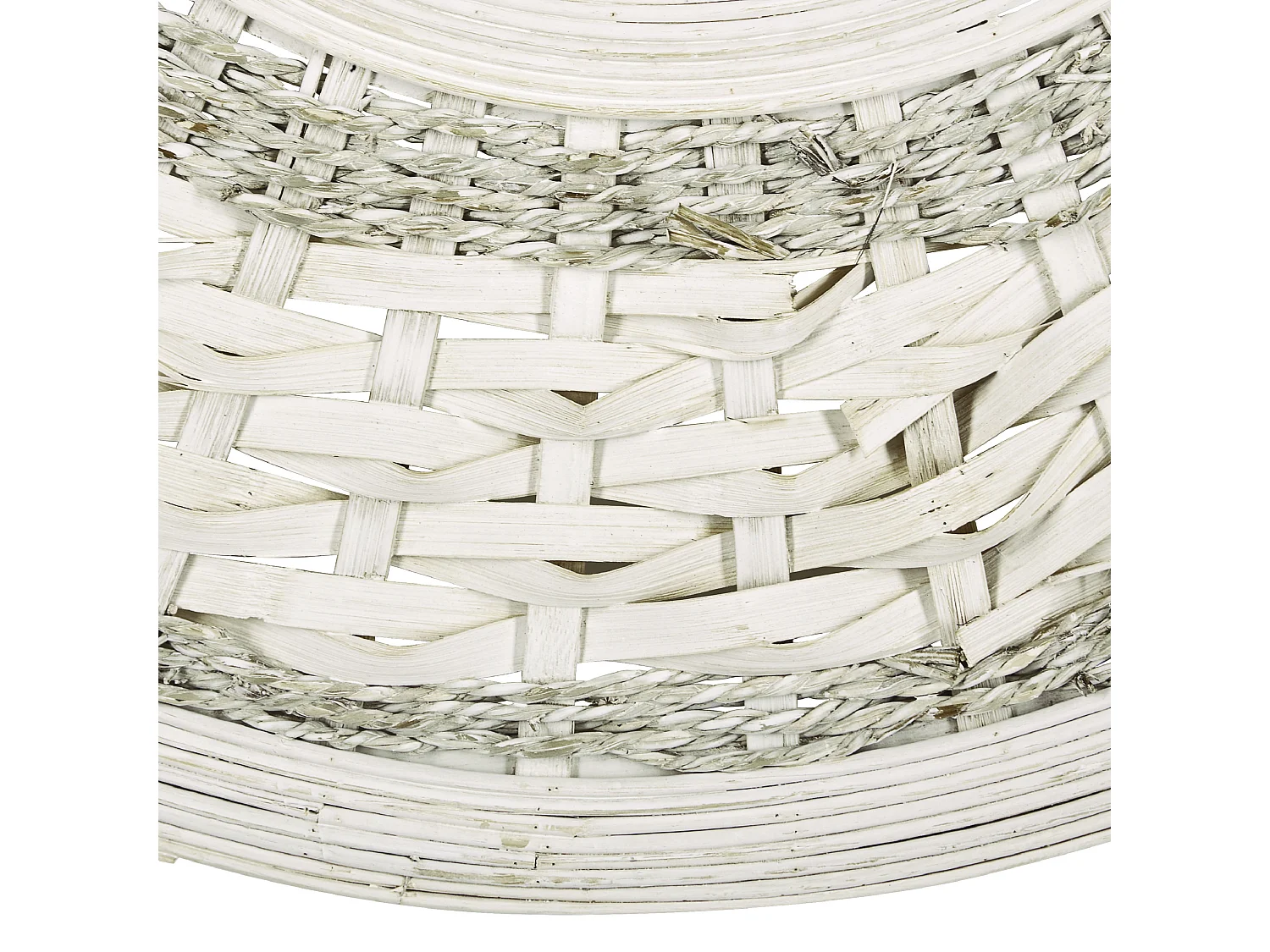 Specchio SOLEDAD 61 cm 61 cm Legno di bambù Bianco