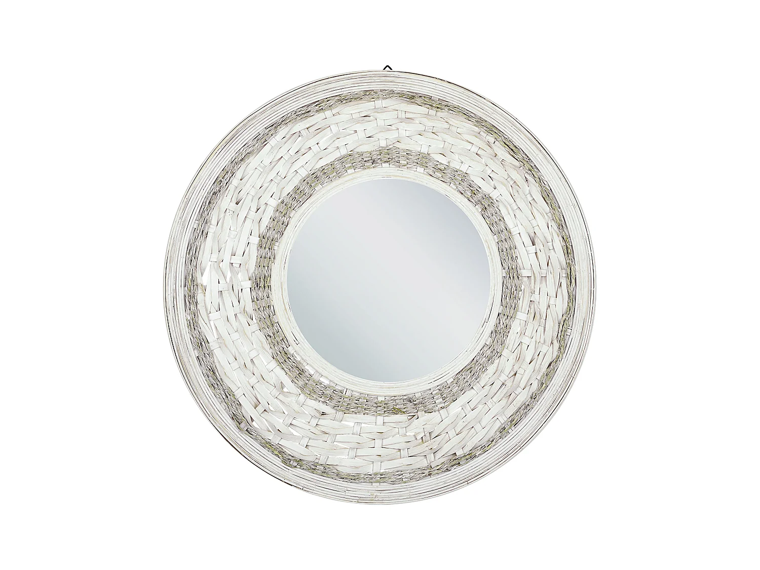 Miroir SOLEDAD 61 cm 61 cm Bambou Blanc