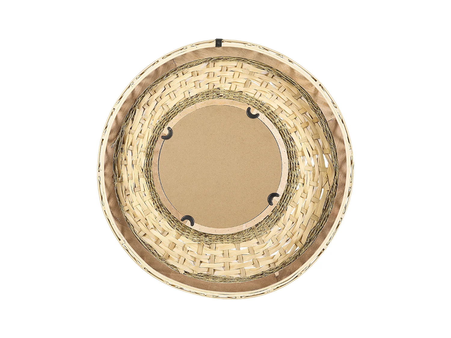 Espejo SOLEDAD 61 cm 61 cm Madera de bambú Blanco