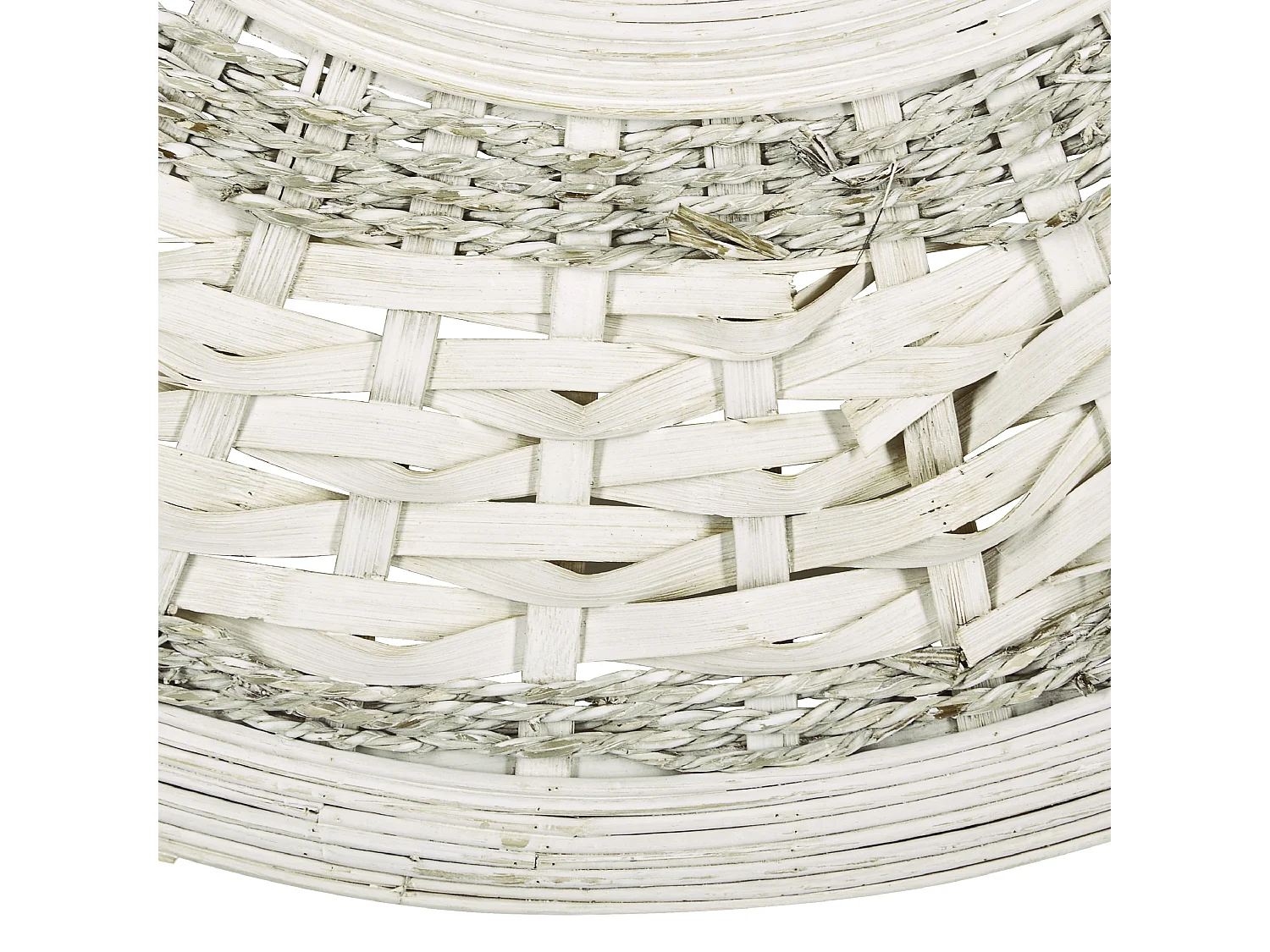 Specchio SOLEDAD 61 cm 61 cm Legno di bambù Bianco