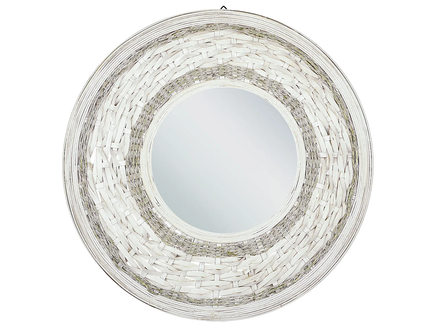 Miroir SOLEDAD 61 cm 61 cm Bambou Blanc
