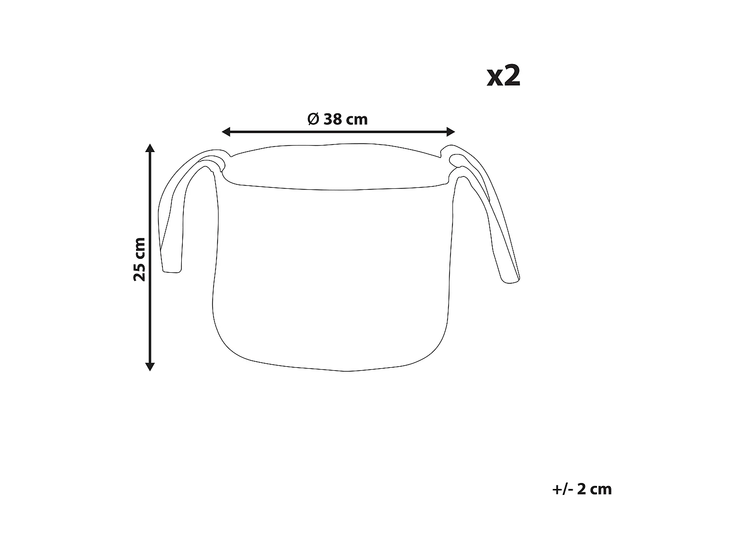 Set aus 2 geflochtenen Jute Aufbewahrungskörben Behälter Set Natur Kornak