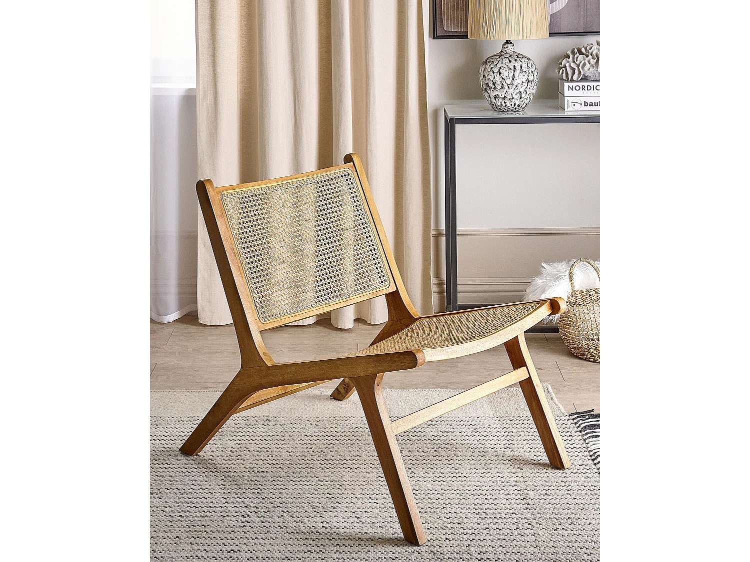 Chaise de salle à manger MIDDLETOWN Bois d'acajou Naturel