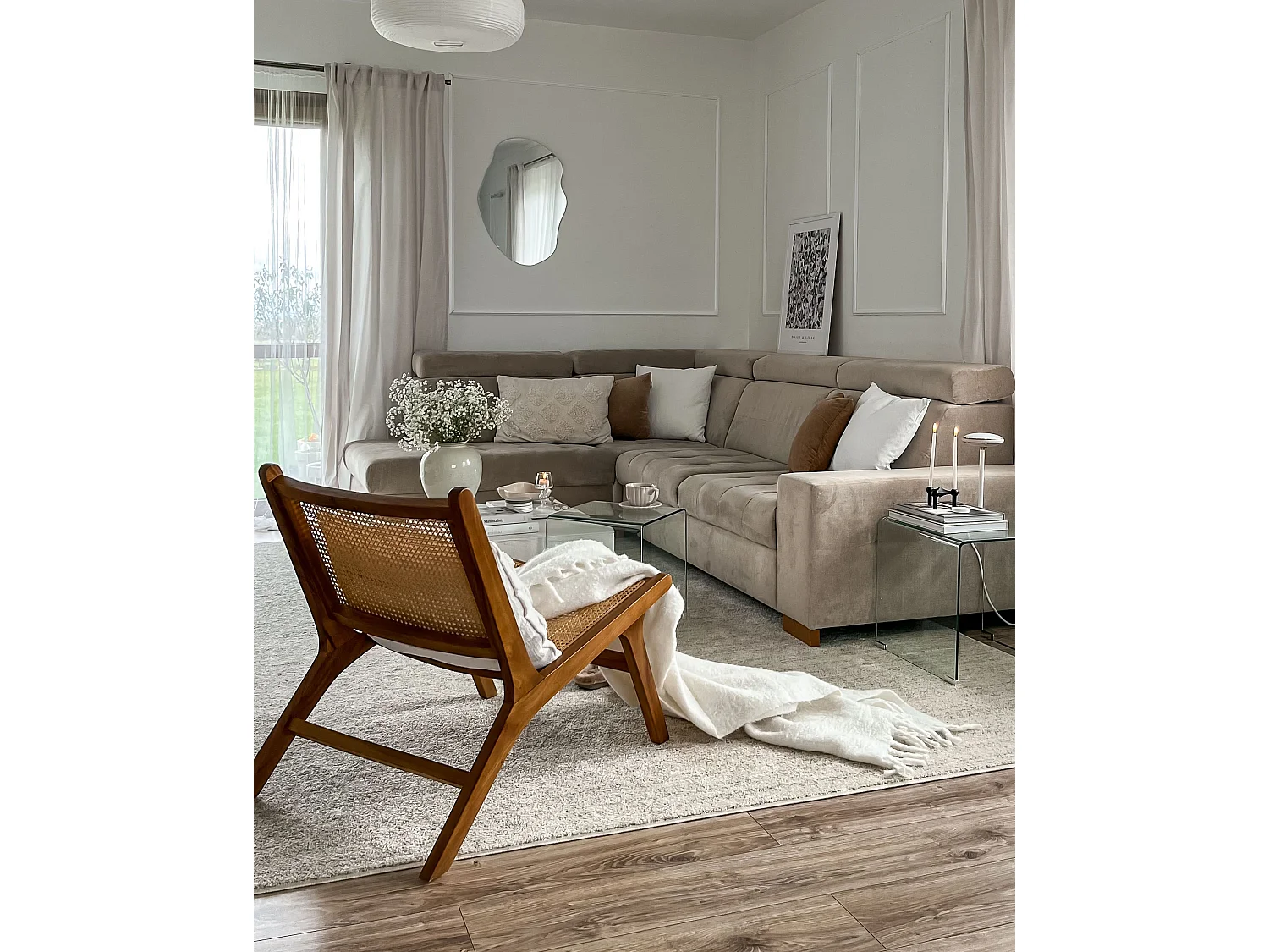 Chaise de salle à manger MIDDLETOWN Bois d'acajou Naturel