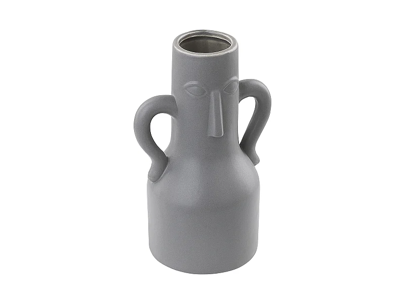 Wazon na kwiaty TRIPOLI Ceramika 21 cm Szary