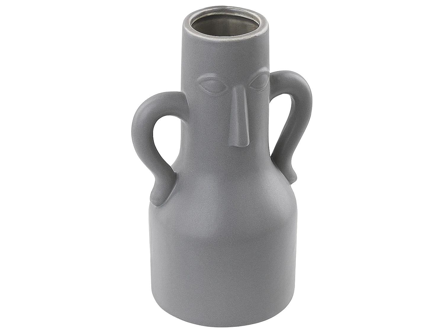 Vase à fleurs TRIPOLI Céramique 21 cm Gris