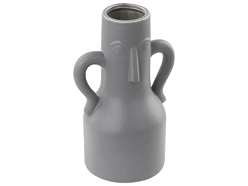 Jarrón para flores TRIPOLI Cerámica 21 cm Gris