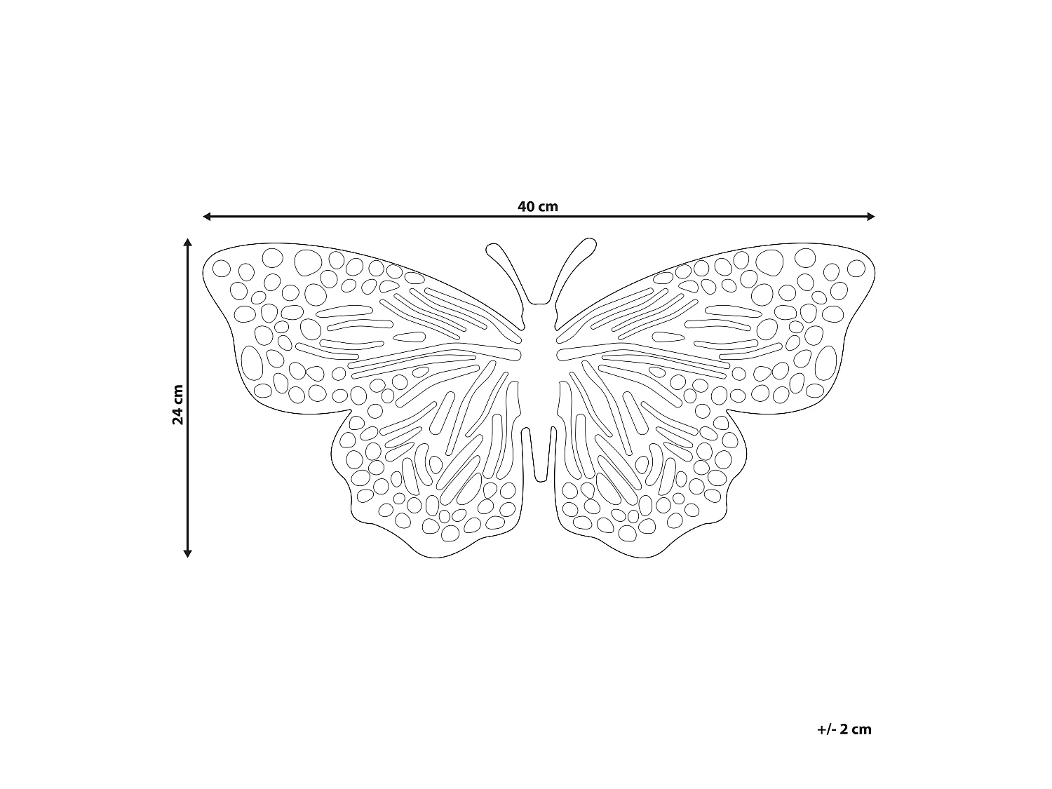 Figurka dekoracyjna Motyl MADIUN Metal Złoty