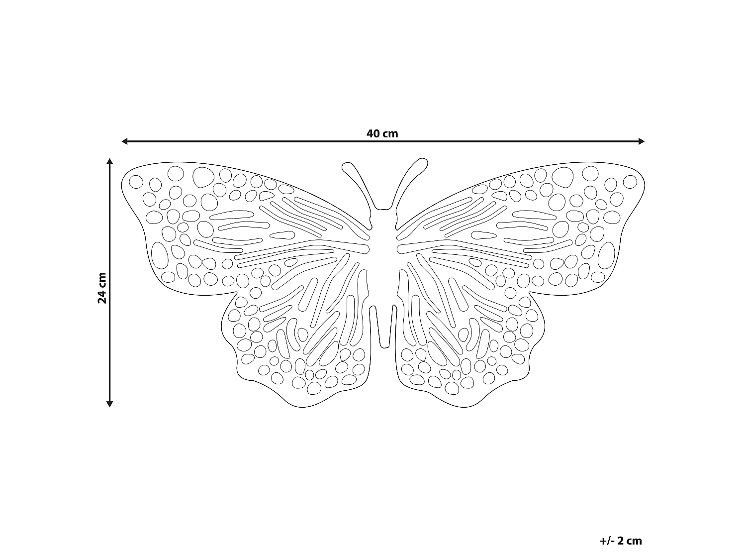 Accessoire Décoratif Papillon MADIUN Métal Doré