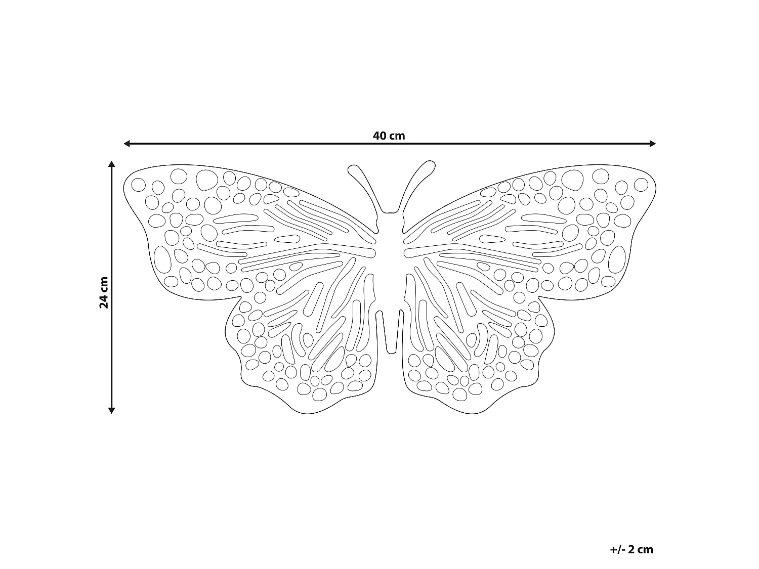 Accessoire Décoratif Papillon MADIUN Métal Doré