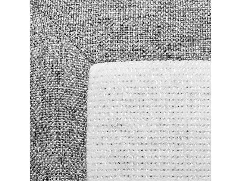 Pack lit 90 x 190 cm sommier tissu gris clair + matelas - REMIMOS