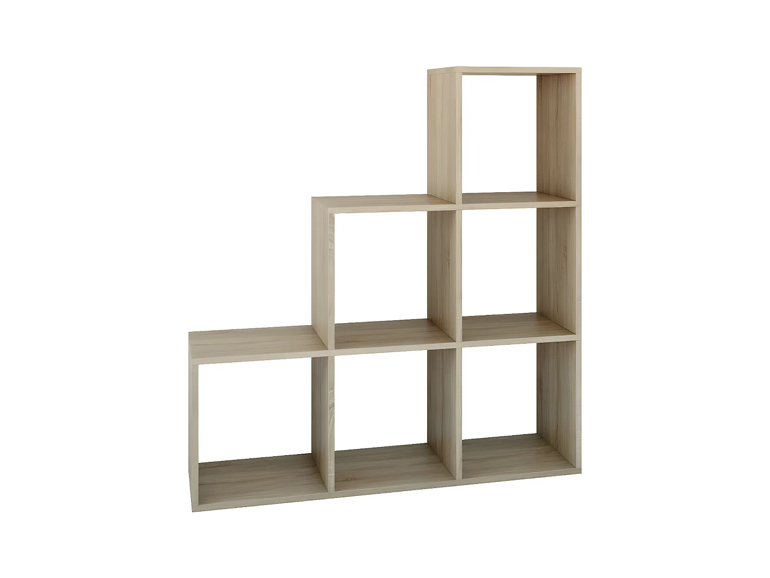 SALERNO | Étagère casier bibliothèque moderne 115x115x30 | Séparateur de pièce | Meuble gain de place  | 6 casiers de rangement