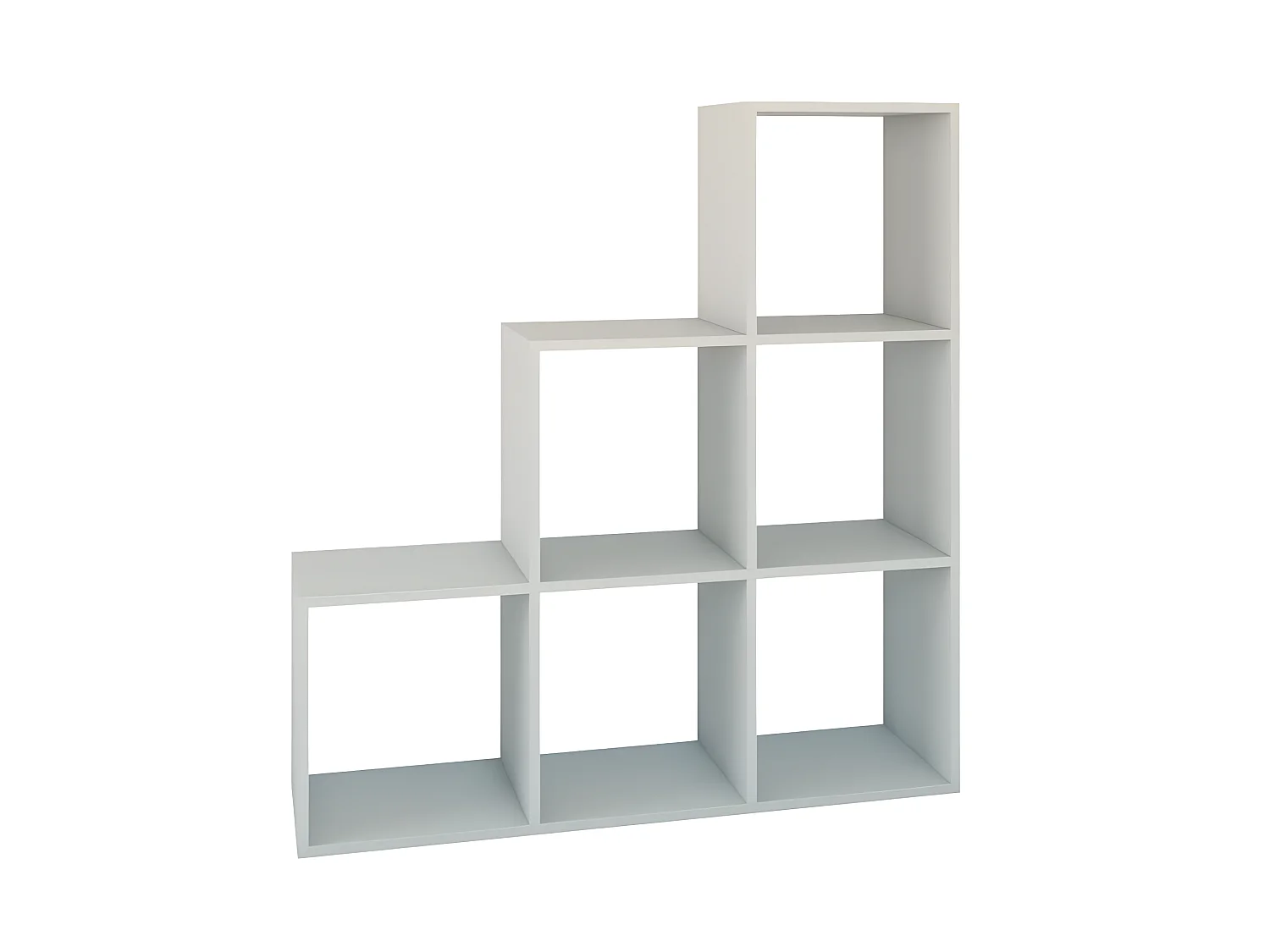 SALERNO | Estantería escalera contemporánea 6 nichos/compartimentos/cubos 30x115x115 cm | Biblioteca moderna | Armario de almacenamiento