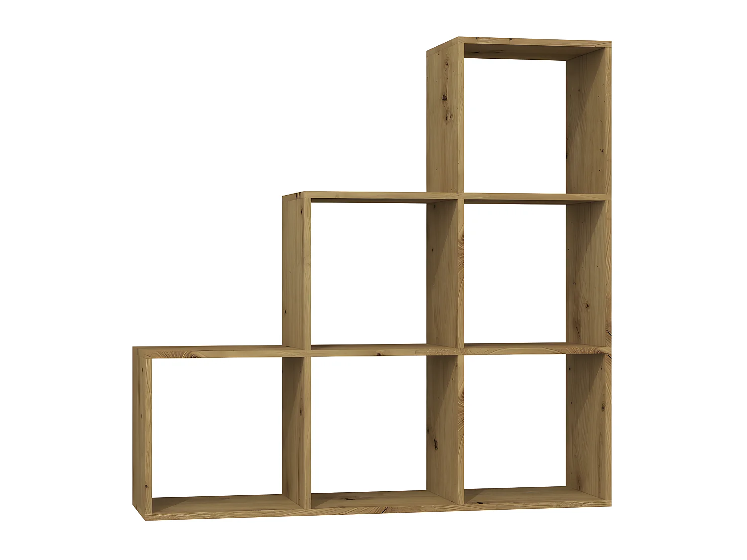 SALERNO | Étagère casier bibliothèque moderne 115x115x30 | Séparateur de pièce | Meuble gain de place  | 6 casiers de rangement