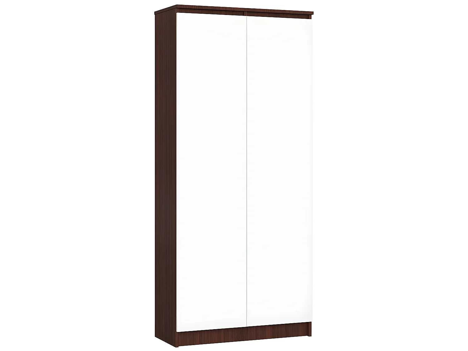 ADALYN - Bibliothèque bureau style moderne salon/cabinet - 80x180x35 - 2 portes+8 tablettes