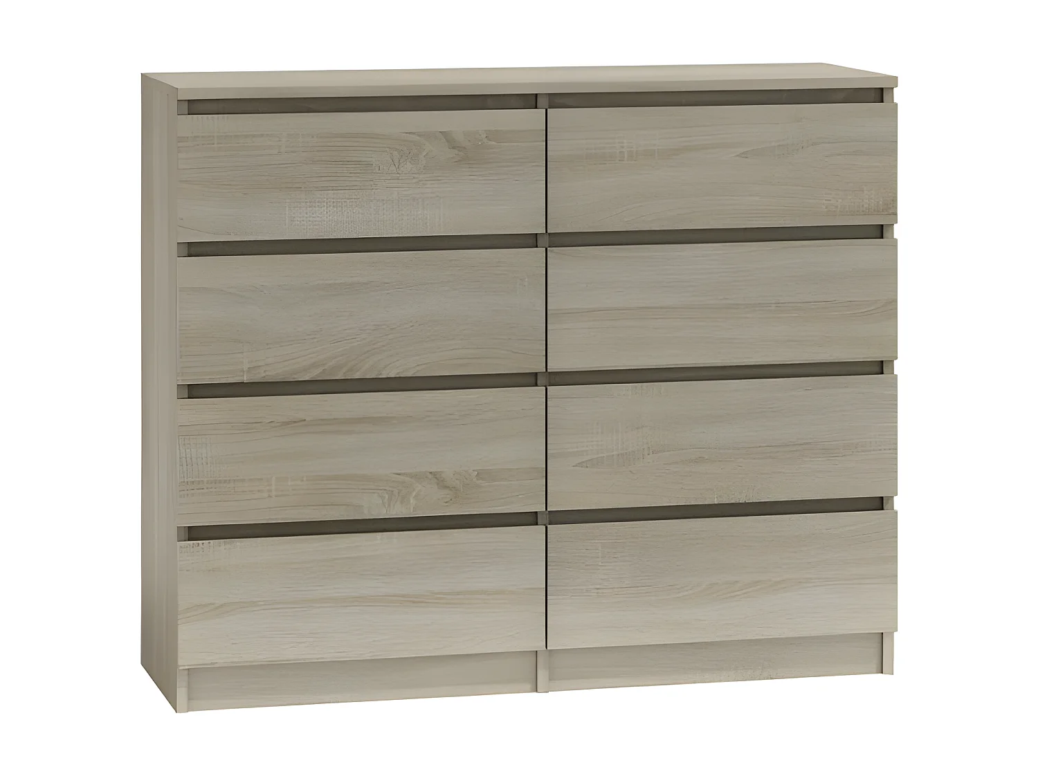 MILAN | Commode contemporaine chambre/salon/bureau 40x120x97 | 8 tiroirs coullissants | Meuble de rangementent | Chiffonier