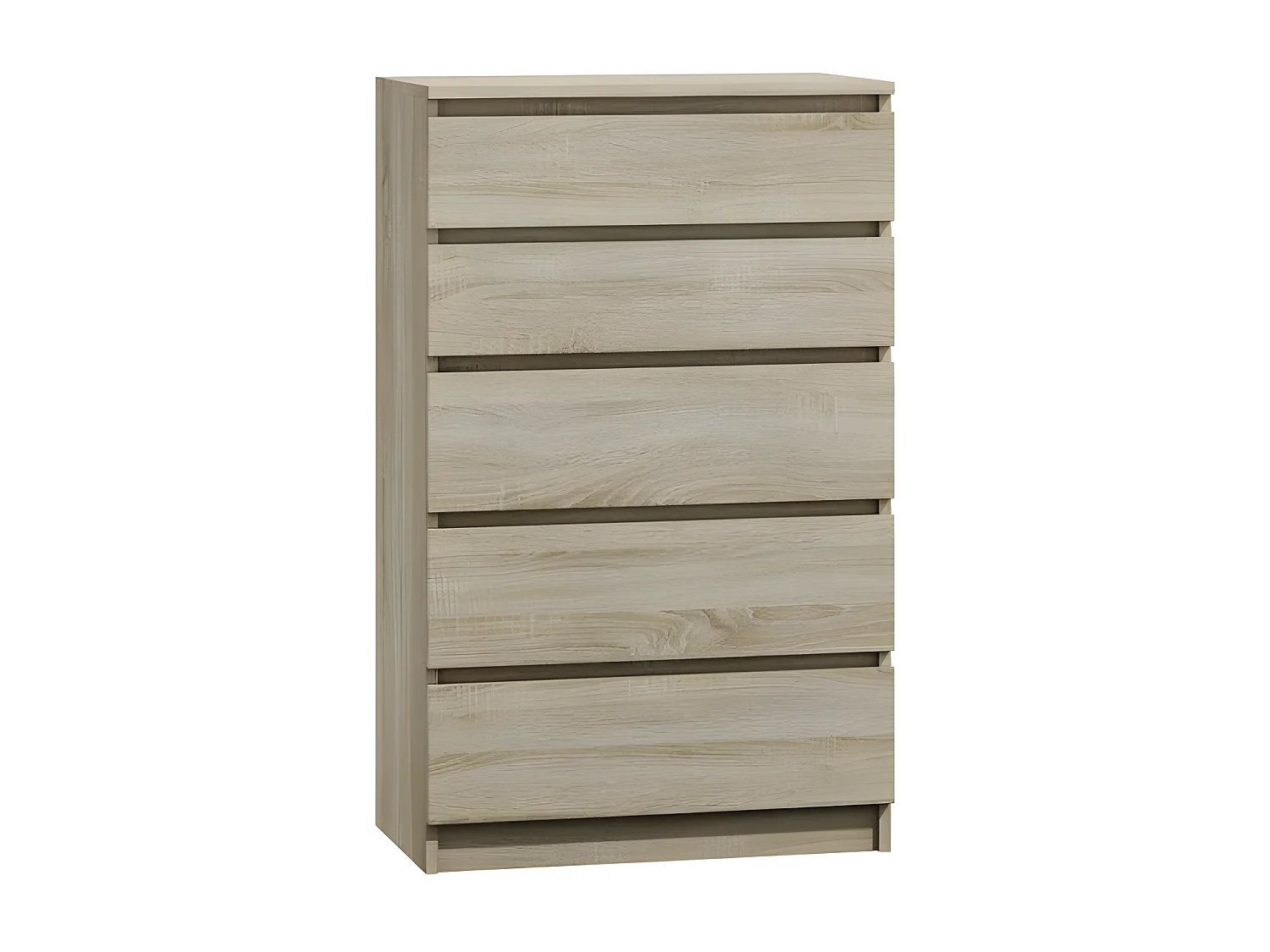 MILÁN 5 | Cómoda contemporánea para dormitorio/salón/oficina 40x70x109.5 | 5 cajones deslizantes | Unidad de almacenamiento | Armario