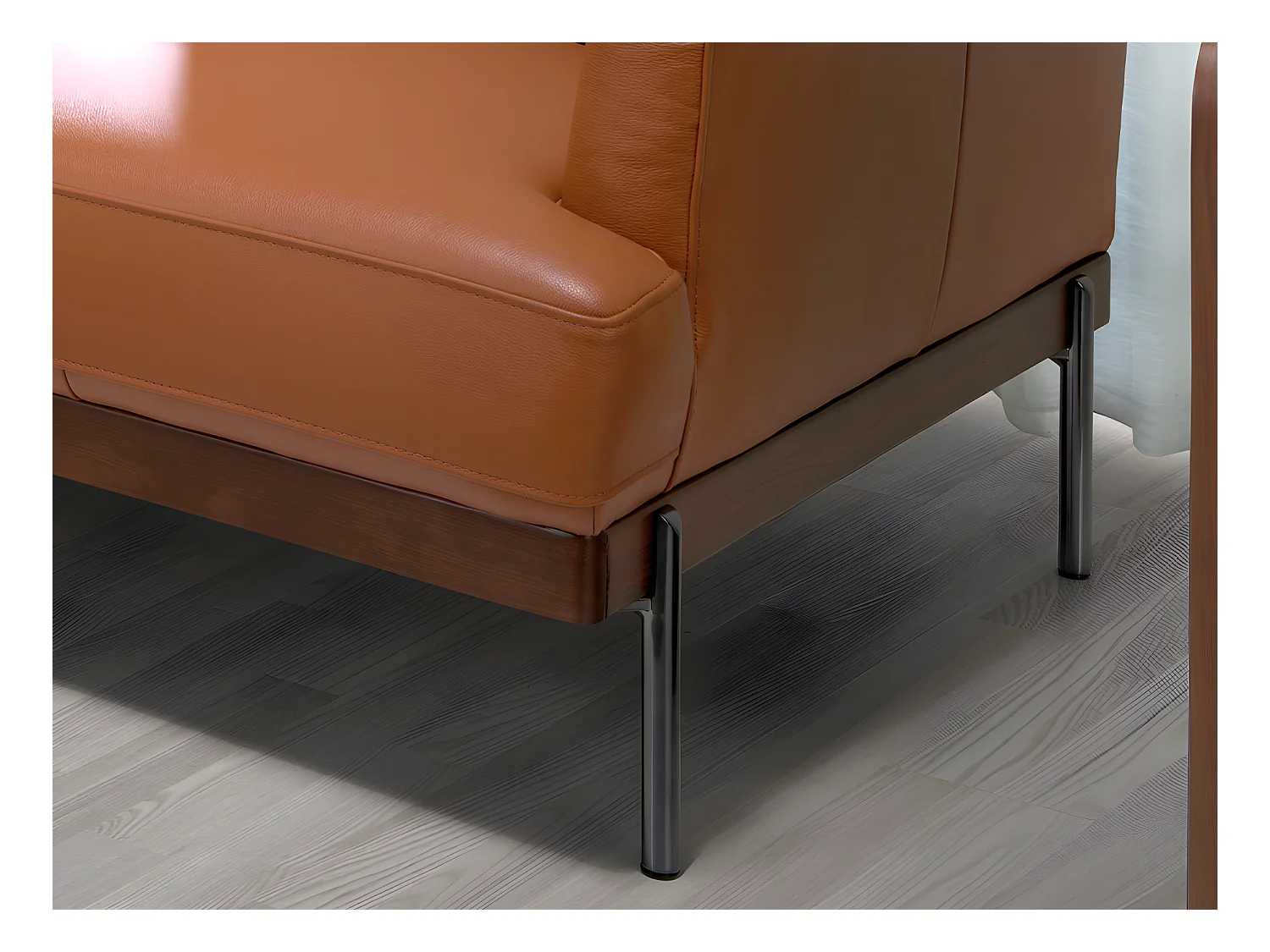 2-zitsbank bekleed in bruin leder 6170 ANGEL CERDA