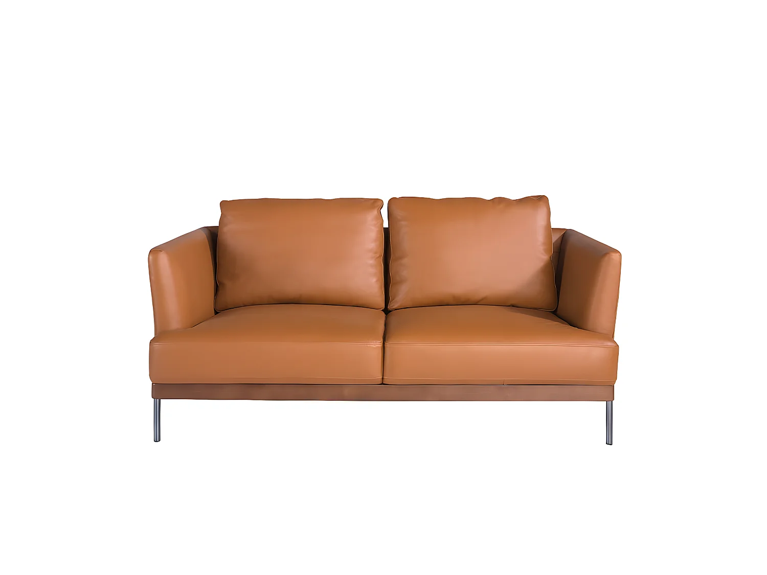 Canapé 2 places en cuir et acier 6170 ANGEL CERDA