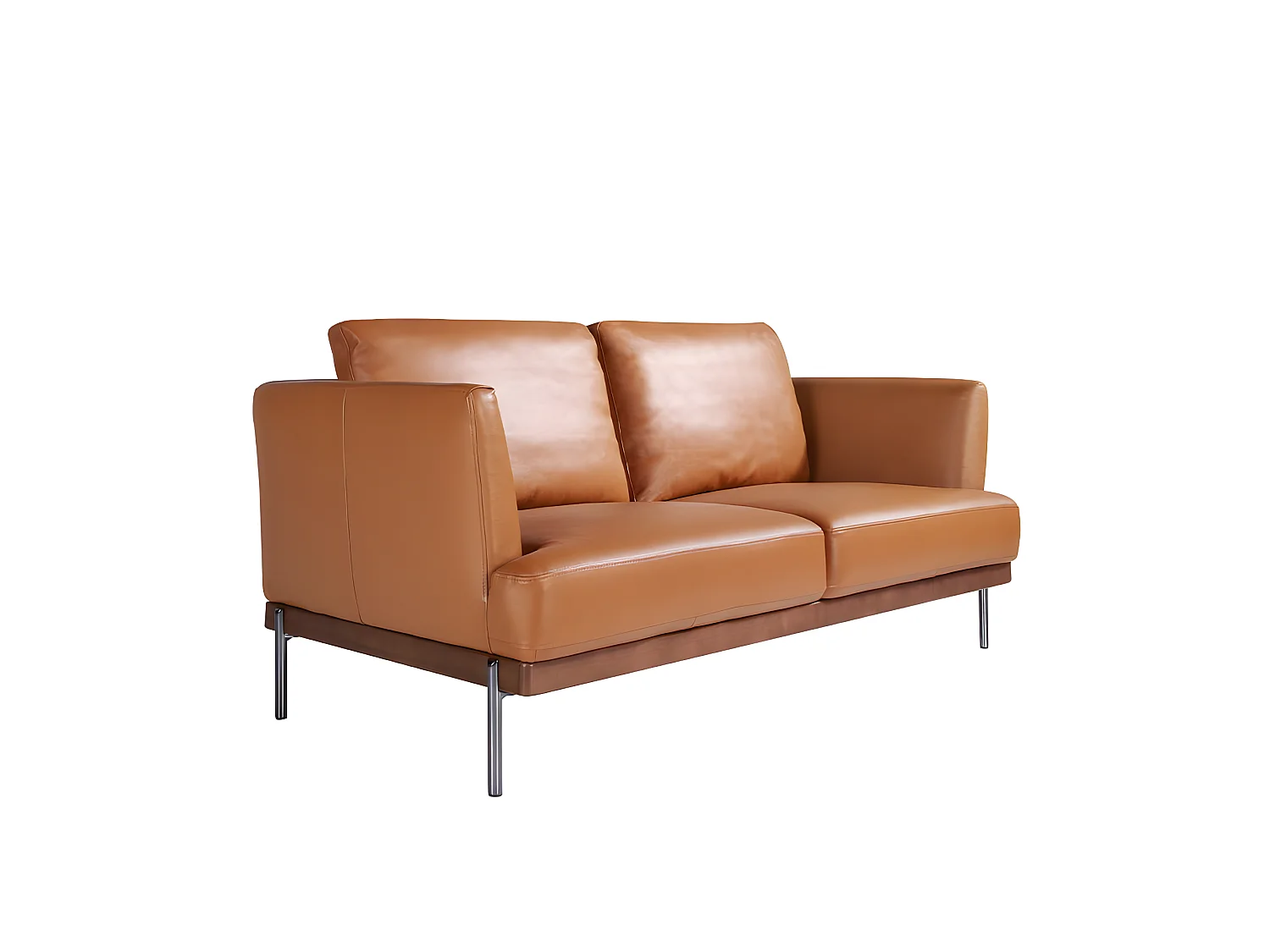 Canapé 2 places en cuir et acier 6170 ANGEL CERDA