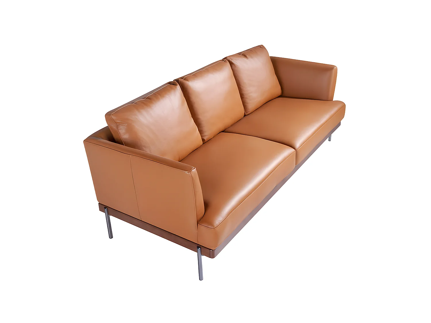 3-zitsbank bekleed in bruin leer 6171 ANGEL CERDA