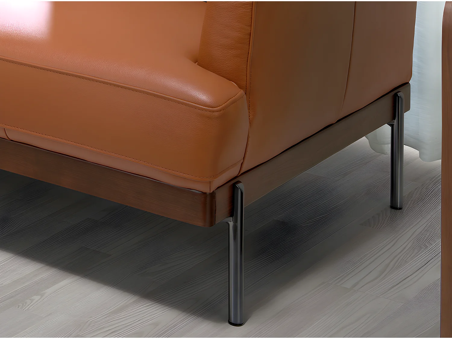 3-zitsbank bekleed in bruin leer 6171 ANGEL CERDA