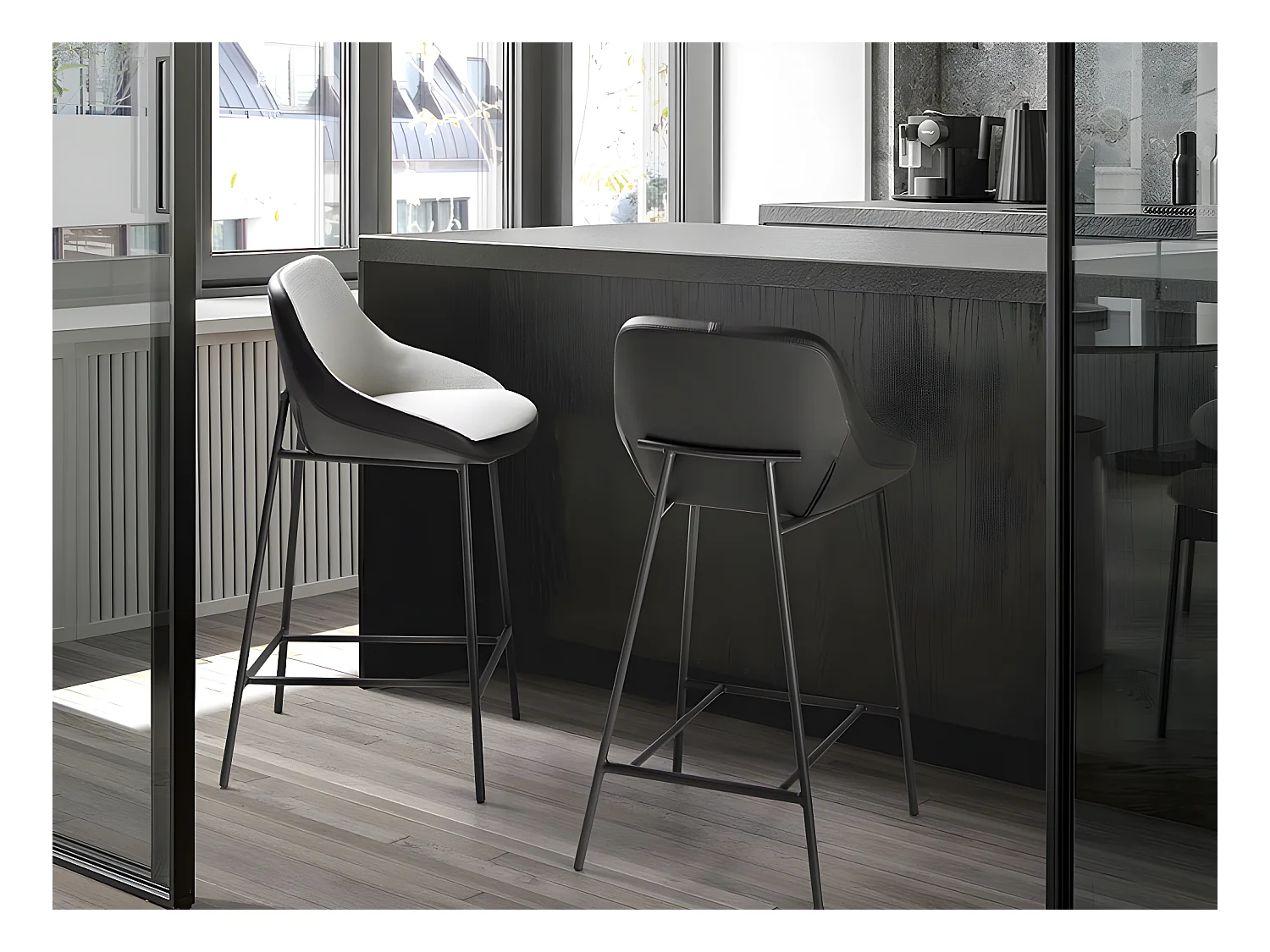 Hocker aus Stoff, Polypropylen und Stahl  4100 ANGEL CERDA