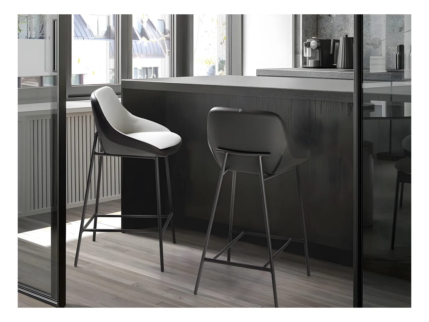 Stoel bekleed met stof en eco-leer 4100 ANGEL CERDA