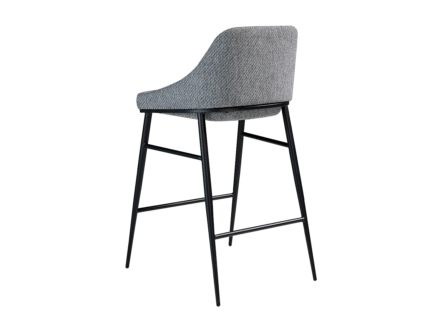 Tabouret en tissu gris 4103 ANGEL CERDA