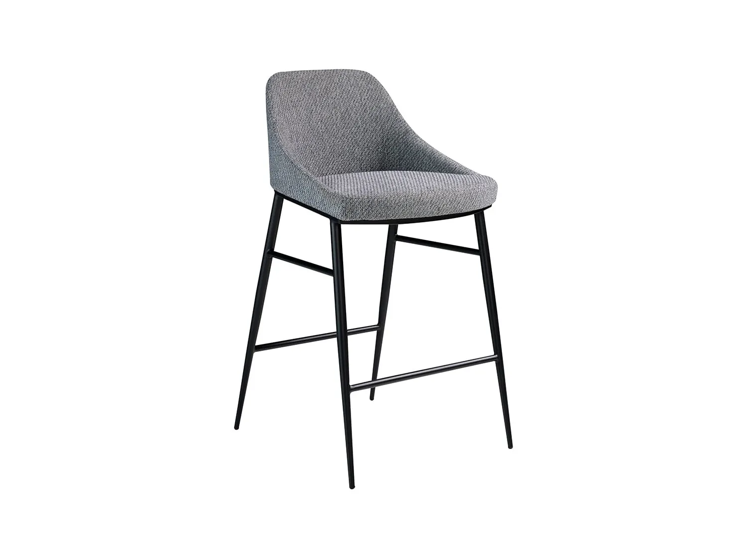 Kruk bekleed met stof en zwart stalen structuur 4103 ANGEL CERDA