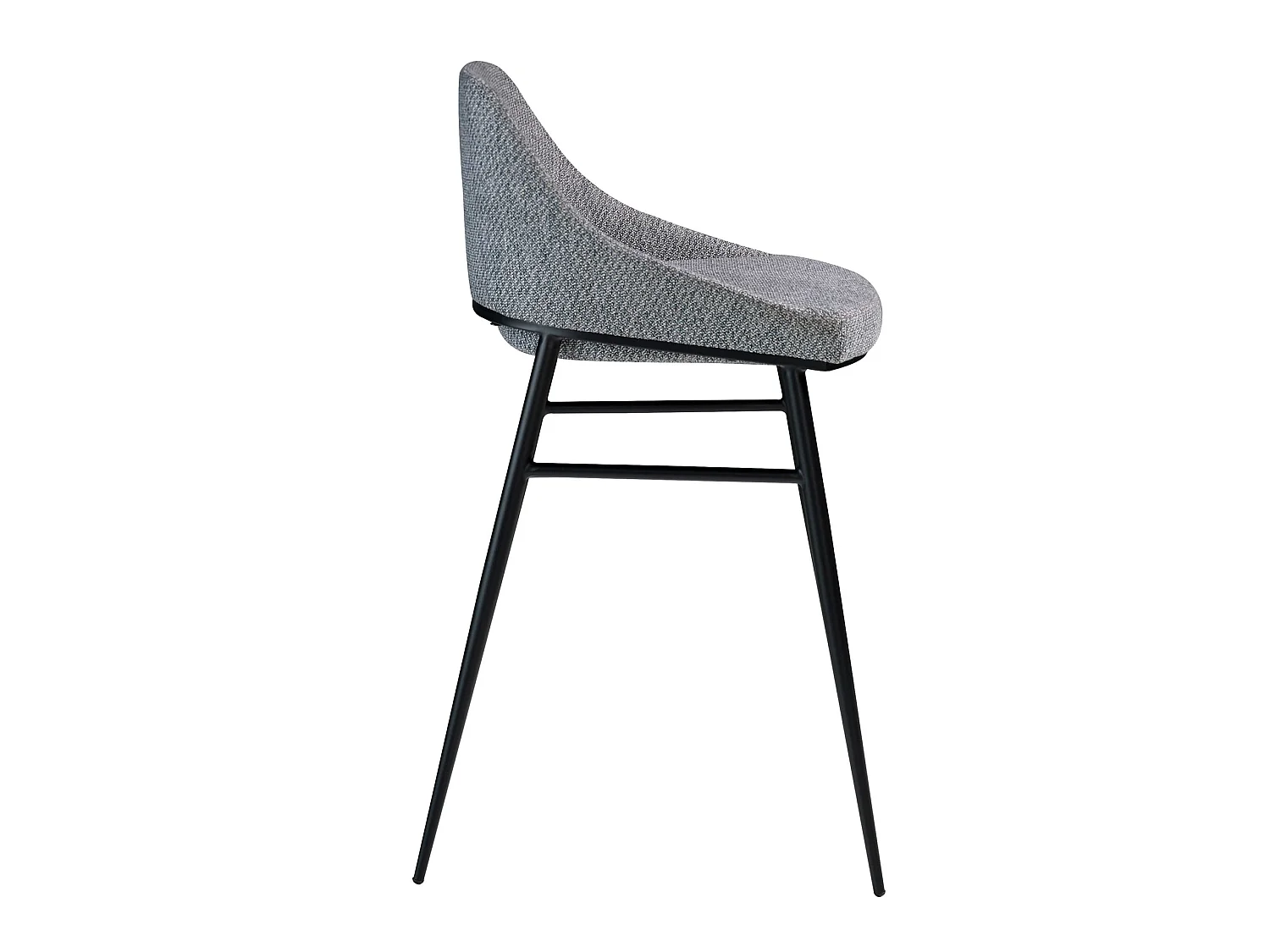 Hocker aus grauem Stoff 4103 ANGEL CERDA