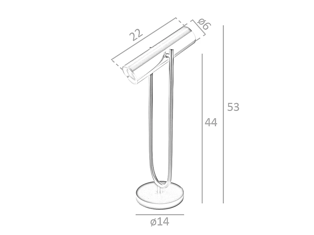 Tafellamp in zwart en verguld staal 8057 ANGEL CERDA