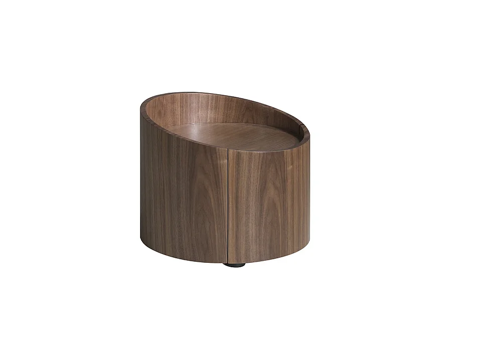 Table de chevet ronde en noyer 7130 ANGEL CERDA