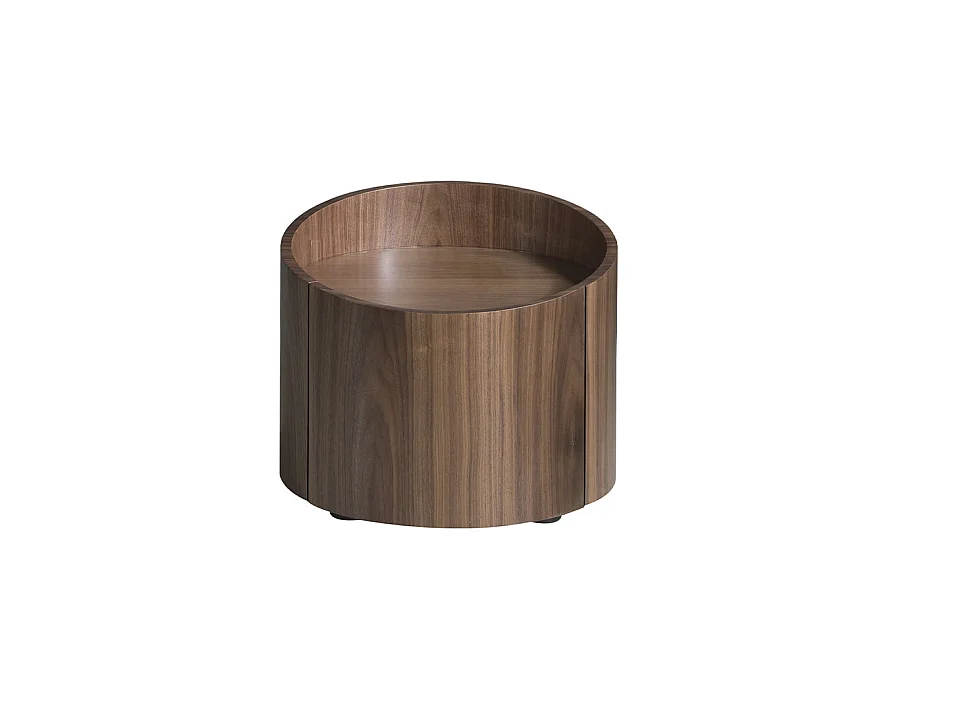 Table de chevet ronde en noyer 7130 ANGEL CERDA