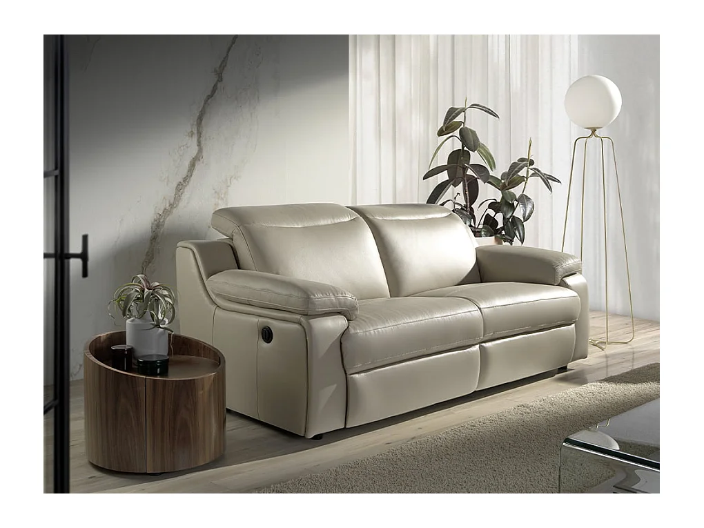 Table de chevet ronde en noyer 7130 ANGEL CERDA