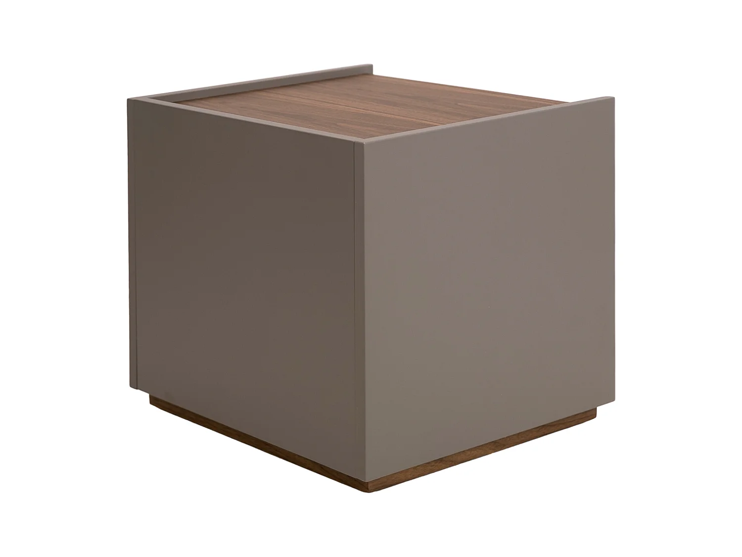 Comodino in legno grigio e noce 7116 ANGEL CERDA